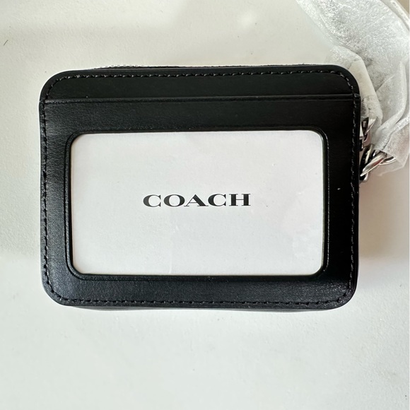 Coach Zip Card Case With Heart Bolt Print CW453 - Picture 5 of 12